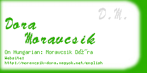 dora moravcsik business card